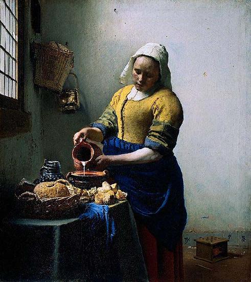 Johannes Vermeer Milkmaid Sweden oil painting art